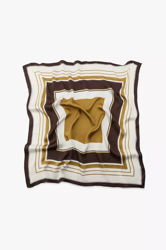 STRIPED PRINT SCARF | Zara US