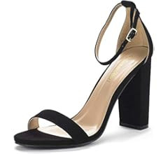 DREAM PAIRS Women's Hi-Chunk High Heel Pump Sandals | Amazon (US)