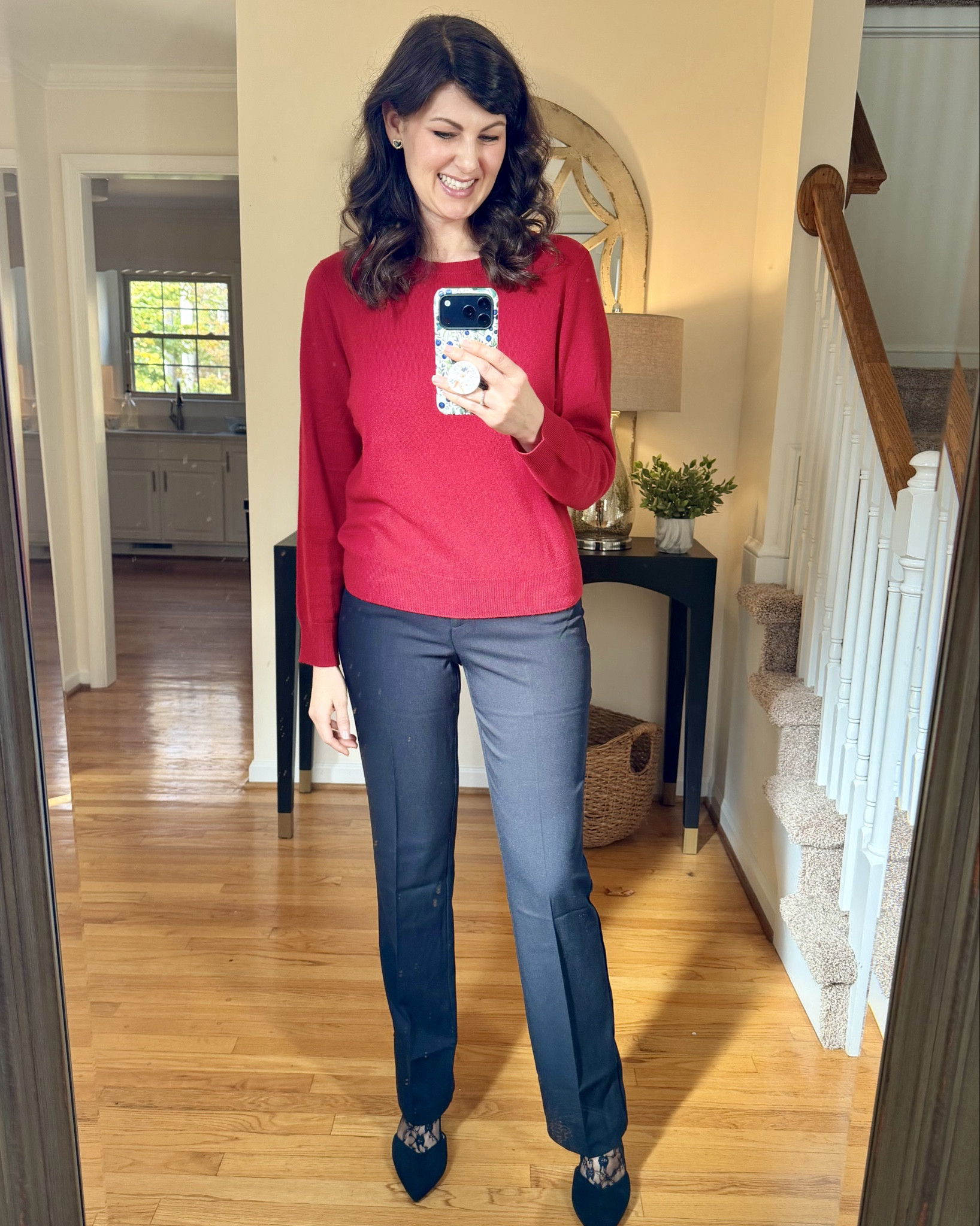 Comfortable elegance! If you need a special occasion, outfit, this is it! These dress pants are so buttery, soft, as well as the cashmere sweater at the perfect price point. Don’t forget the details with these lace socks are perfect for adding elegance.

Top: large
Pants: 6 Tall
5’9"

#LTKHoliday #LTKTall #LTKWorkwear