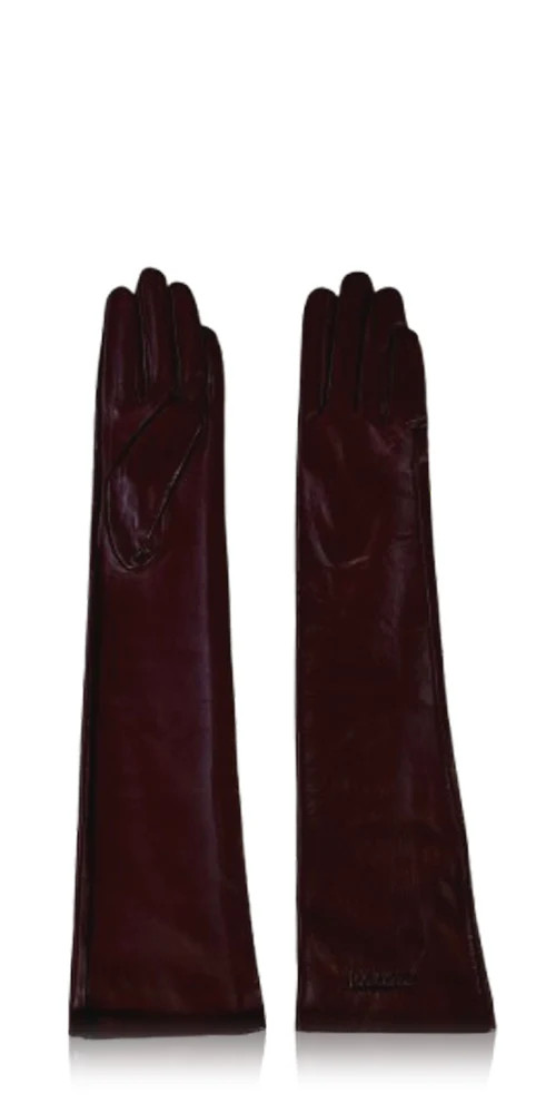 Leather Opera Gloves Choco | Maison Rogue