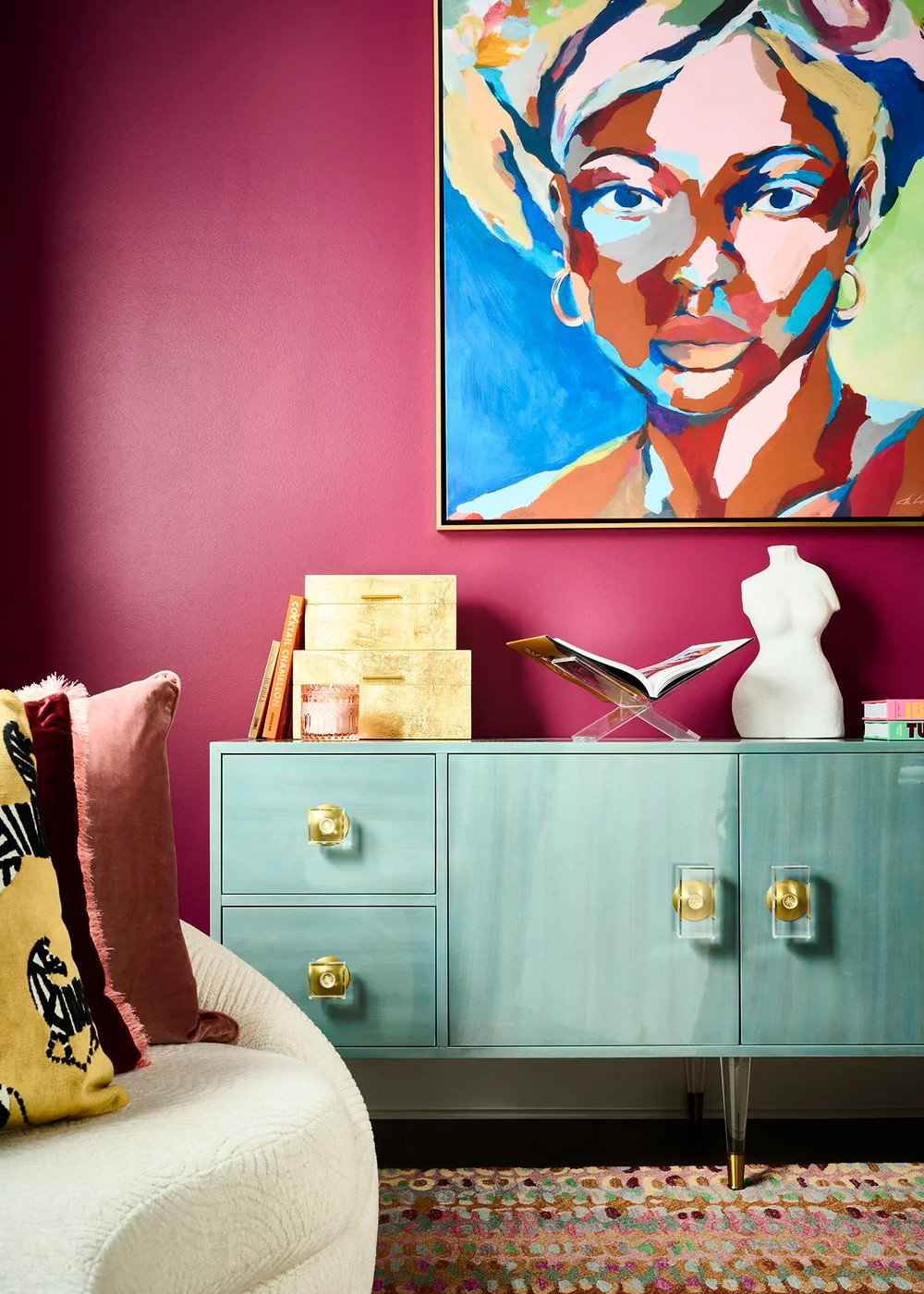 #TransformationTuesday ✨ From a blank dining room to a vibrant lounge layered with bold color, meaningful art, and rich textures. This transformation is proof that intentional design can completely redefine how a space feels—bringing personality, culture, and everyday joy into every corner.

#TransformationTuesday #SoulfulMaximalism #BeforeAndAfter #ColorfulInteriors #HomeDecor 

 #LTKHome