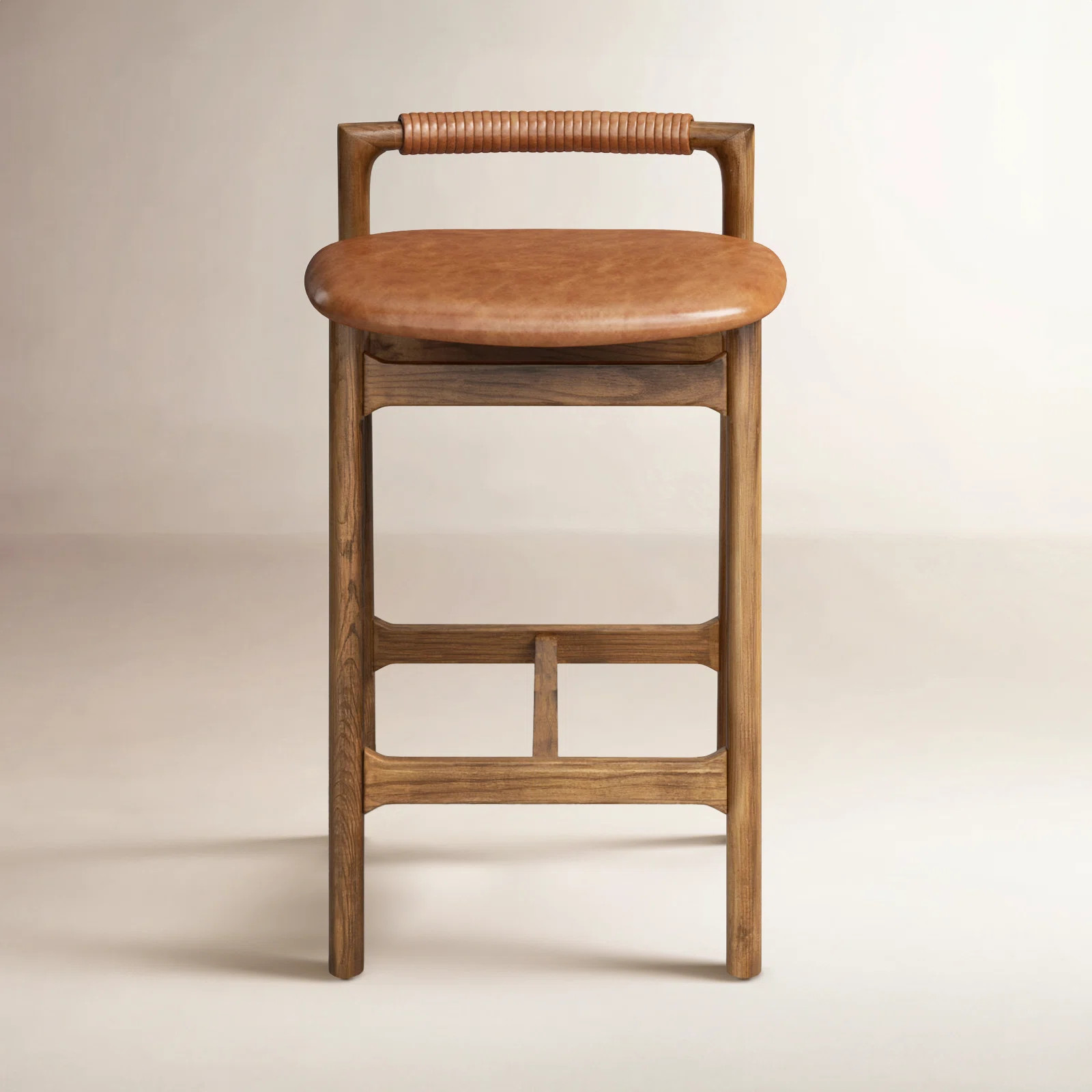 Solene Leather Stool | Birch Lane