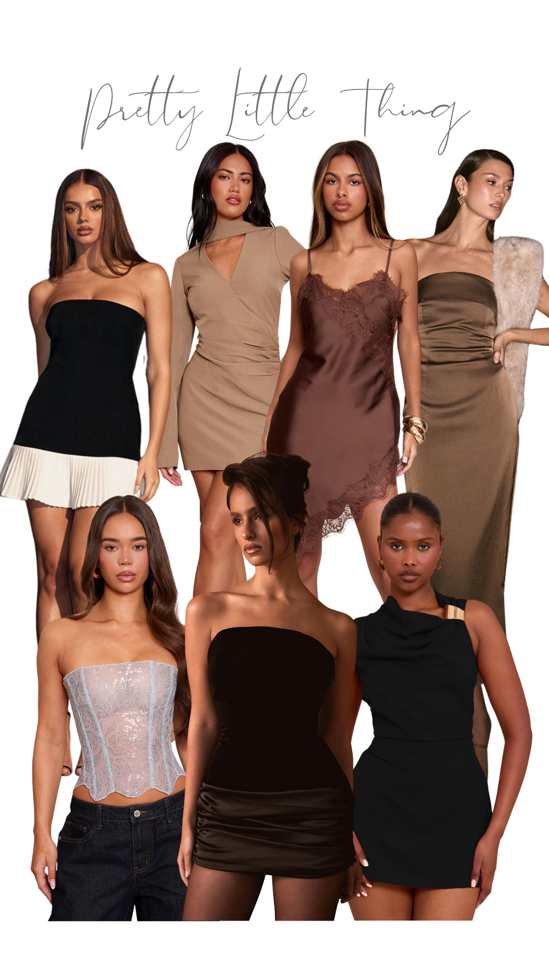 PrettyLittleThing New In, Petite Chocolate Skirt, Satin Foldover Skirt, Scarf Detail Mini Skirt, Black Velvet Mini Skirt, Satin Scarf Skirt, Premium Black Mini Skirt, Silver Lace Corset Top, Black Trim Shift Mini Dress 

 

#LTKuk #LTKwinter #LTKstyletip