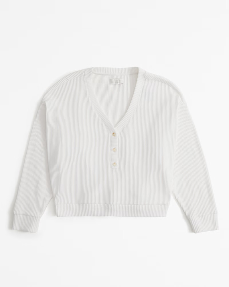 Lounge Cozy Rib Henley Crew | Abercrombie & Fitch (US)
