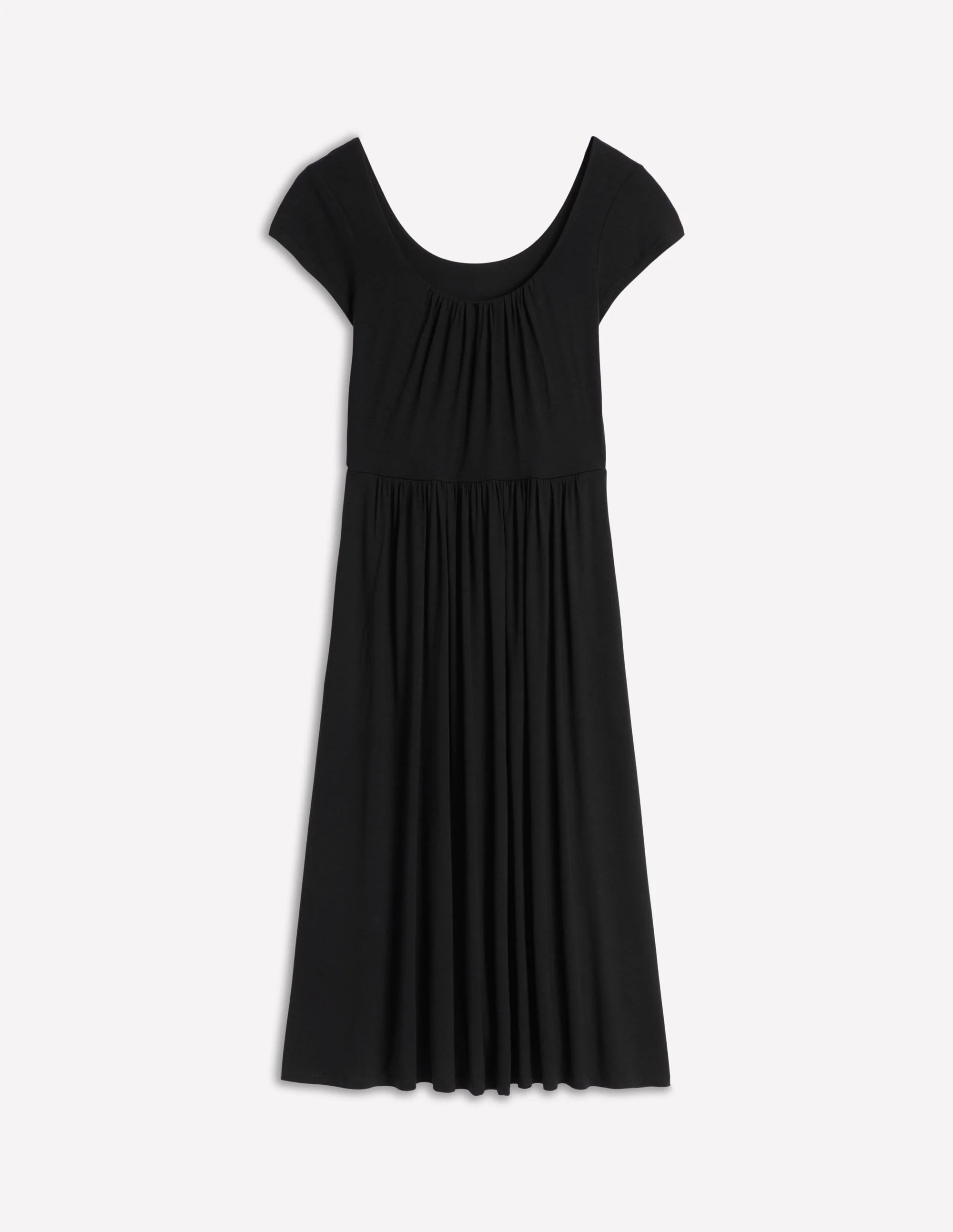 Samantha Scoop Jersey Dress-Black | Boden (US)