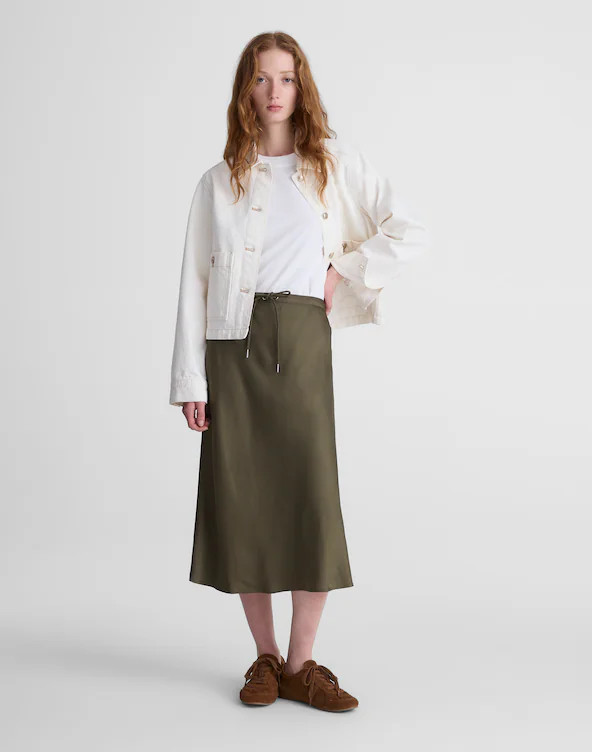 Drawstring Midi Skirt | Madewell