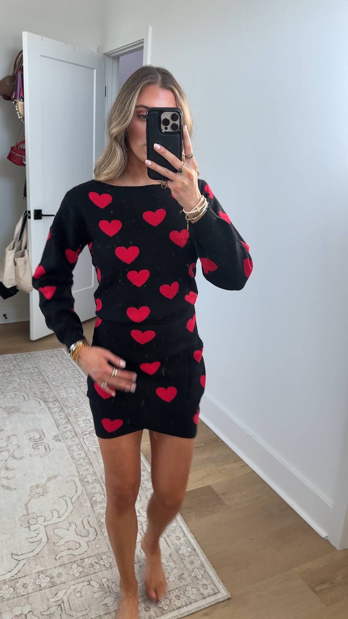 Amazon size small Wenrine Women's Off The Shoulder Sweater Dress 2025 Fall Winter Casual Long Sleeve Knit Slim Fit Pullover Mini Dresses. Valentine’s Day outfit  

#LTKSaleAlert #LTKootd #LTKValentine
