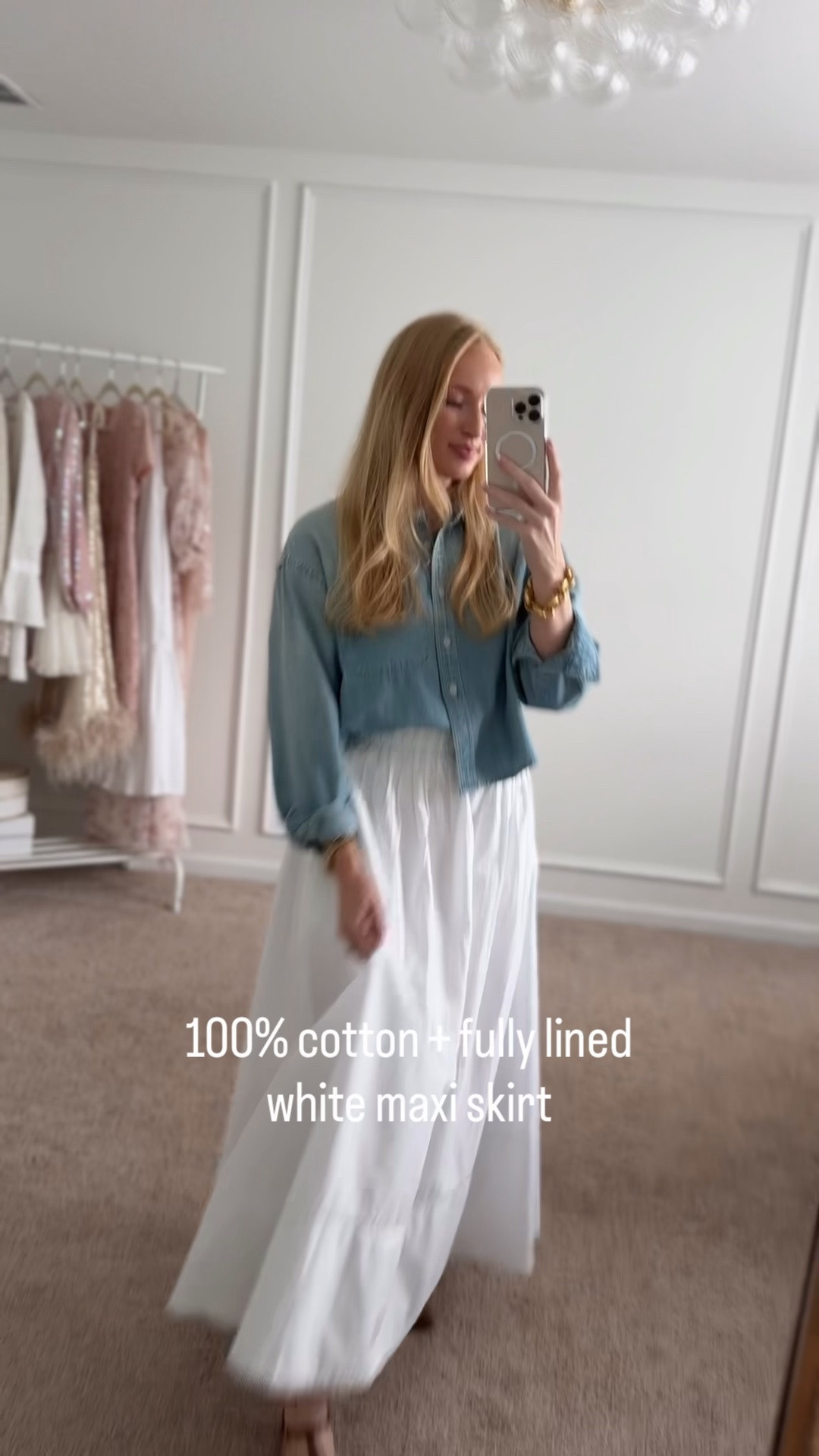 This white maxi skirt is restocked and you can save up to 20% off with code FAMILY 

I’m wearing a small and it’s great quality and has such a flattering a line shape

#LTKSaleAlert