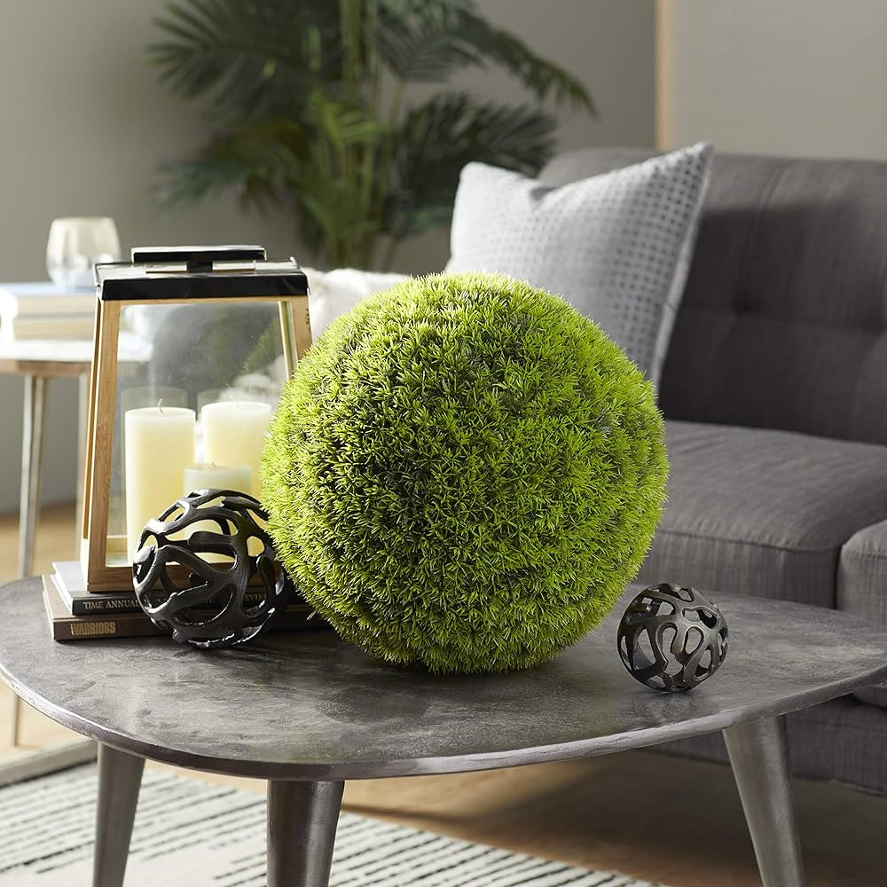 Deco 79 Faux Foliage Boxwood Topiary Artificial Foliage Ball, 15" x 15" x 15", Green | Amazon (US)