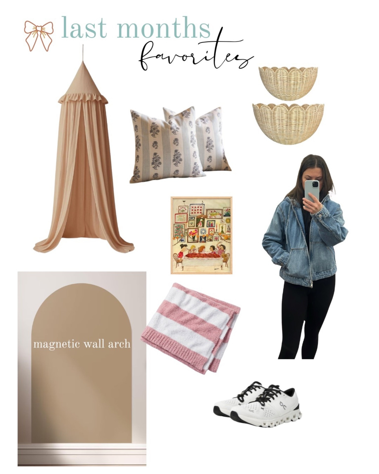 Neutral mom lifestyle favorites from last month — mixing everyday mom style with practical Amazon home and playroom finds. 🤍 

Neutral toddler bed canopy, magnetic wall arch for small playrooms, woven wall baskets for toy storage, comfy athletic casual sneakers for busy moms, and affordable neutral throw pillows for a cozy home. Perfect for modern neutral homes with toddlers.


#amazonmusthaves
#amazonhomefinds
#amazonplayroom
#playroominspo
#neutralhomeinspo
#smallspaceliving
#momstyleinspo
#everydaymomlook
#toddlerhome

#LTKmomlife #LTKHome #LTKKids
