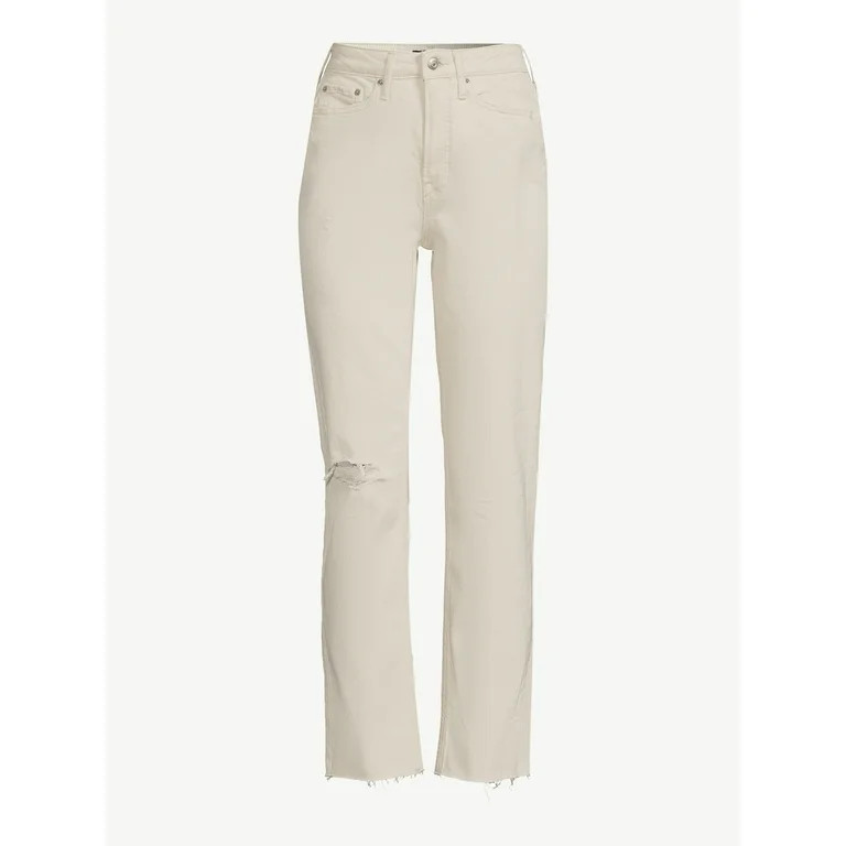 Free Assembly Women's Super High Rise Straight Jeans | Walmart (US)