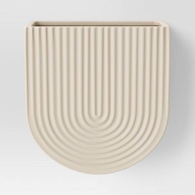 6.25" Outdoor Arched Stoneware Wall Planter Cream - Project 62™ | Target