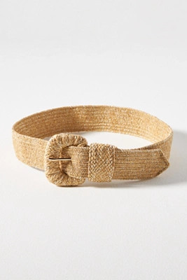 Raffia-Wrapped Stretch Waist Belt | Anthropologie (US)