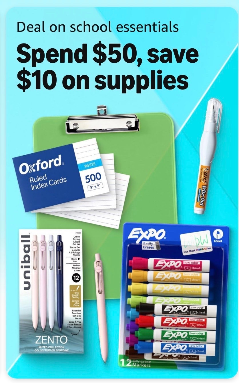 Save $10! School supply sale on Amazon this week!
I linked everything that was on my daughter’s supply list!

#LTKmomlife #LTKKids #LTKSaleAlert