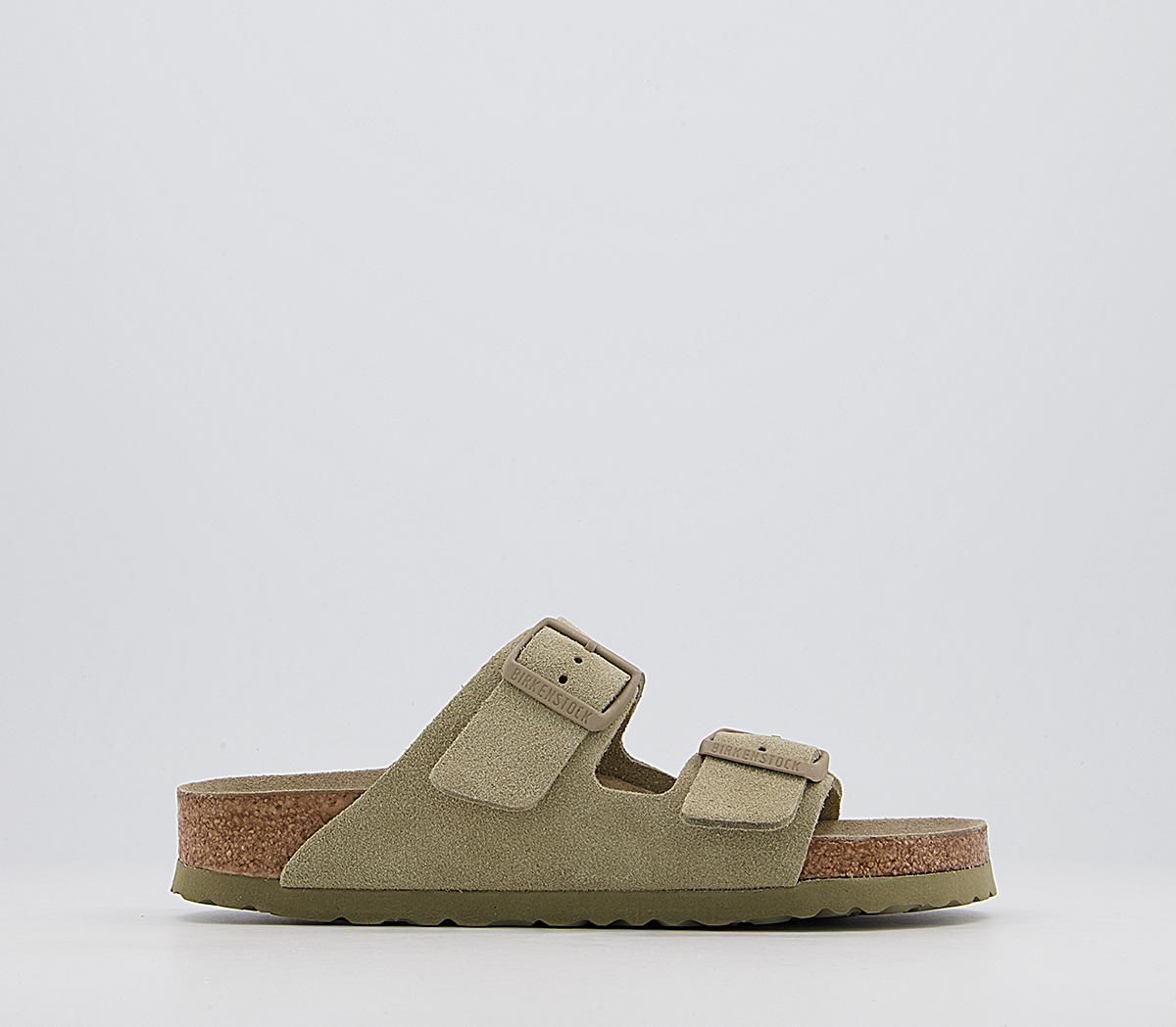 BIRKENSTOCK Arizona Two Strap Sandals Faded Khaki - Women’s Sandals | OFFICE London (UK)