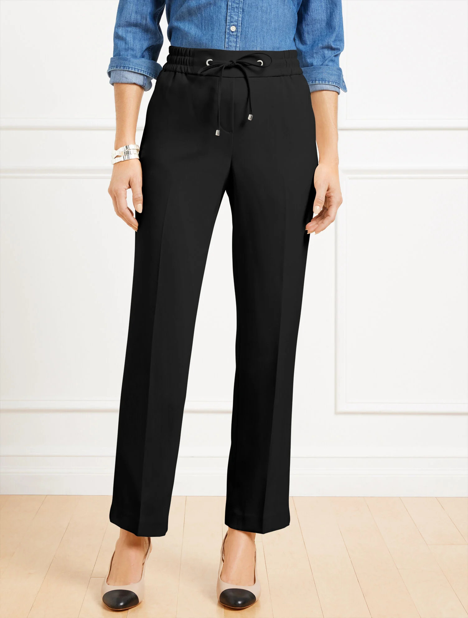 Straight Ankle Crepe Pants | Talbots