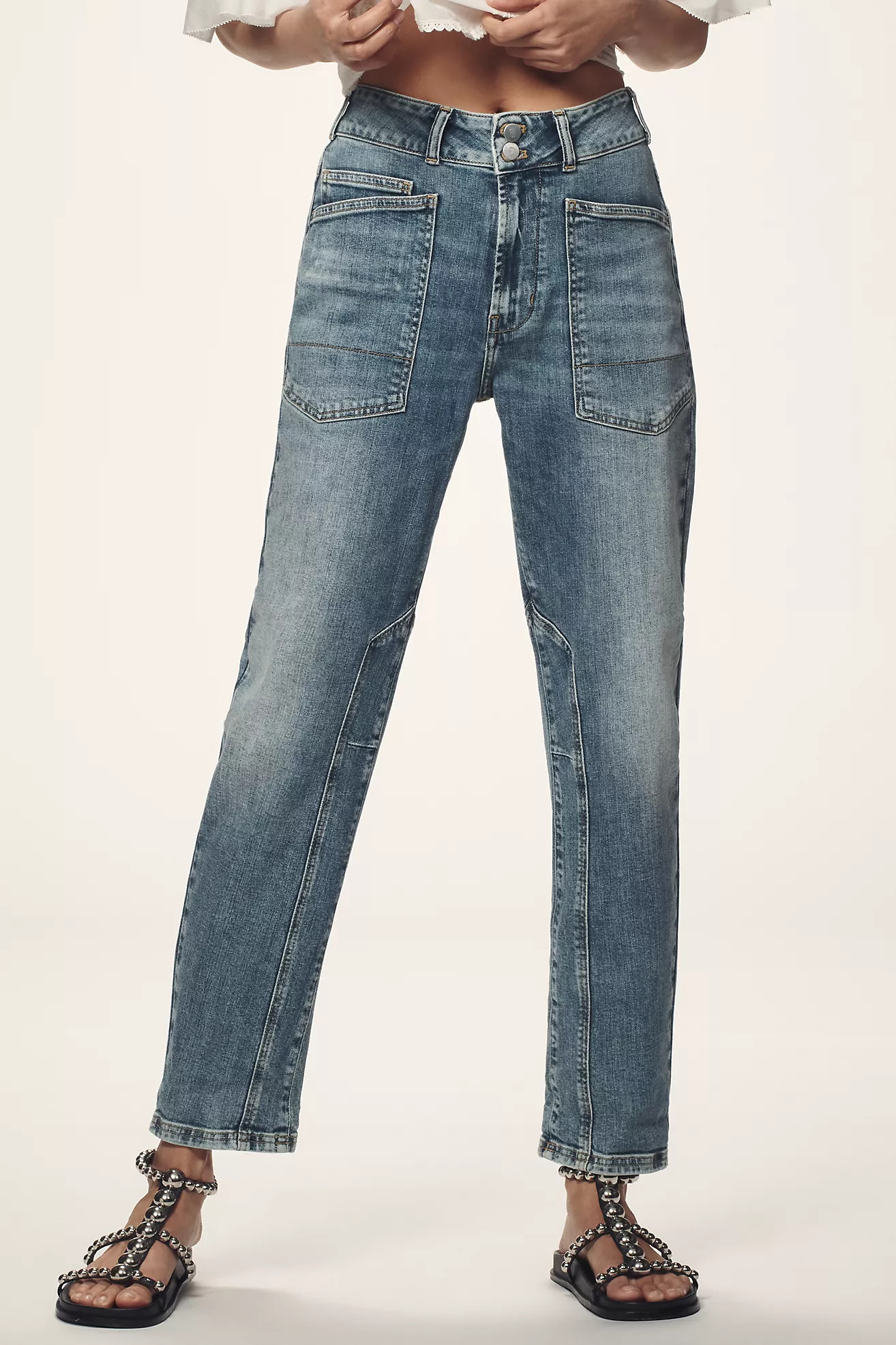The Wanderer Mid-Rise Relaxed Jeans by Pilcro | Anthropologie (US)