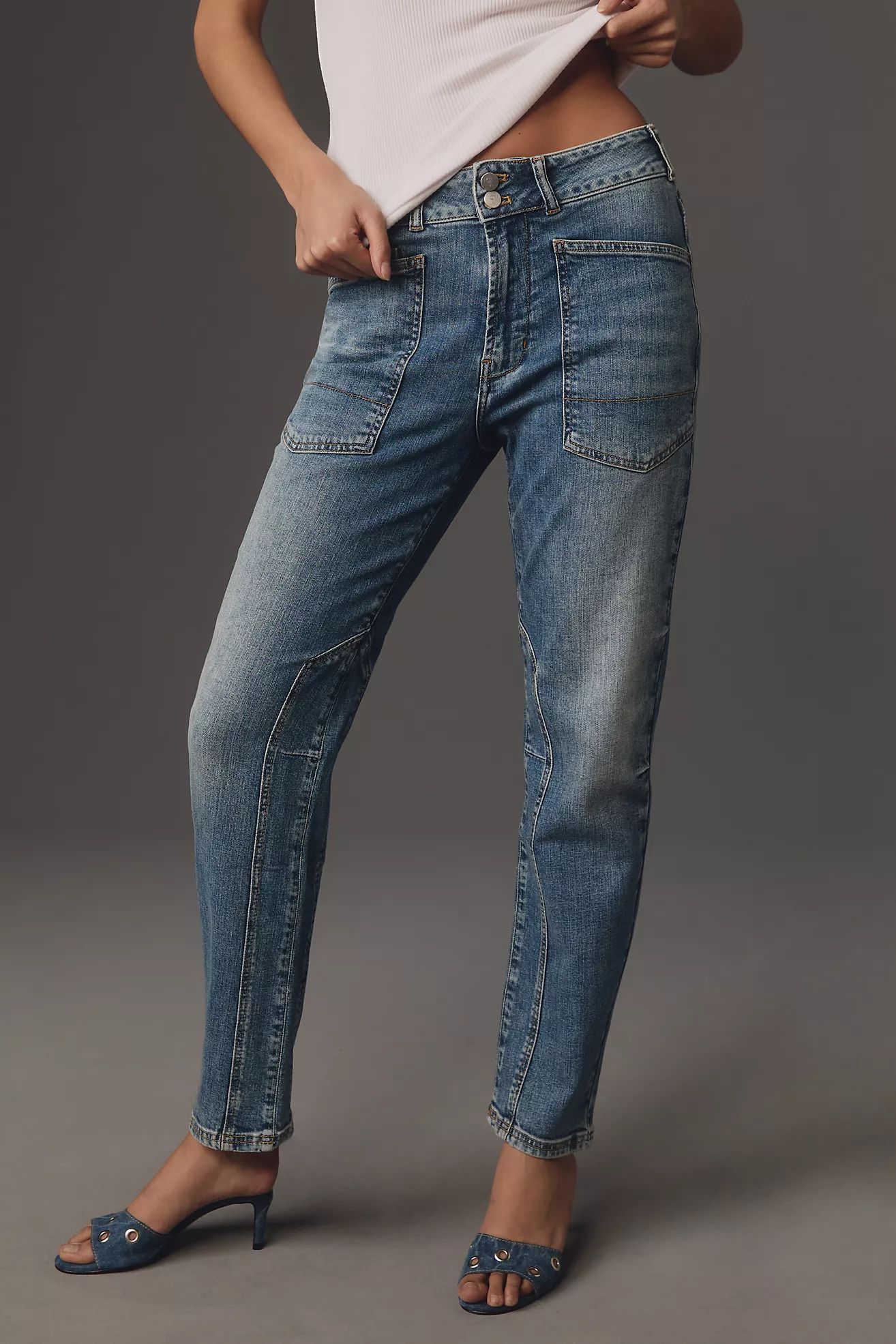 The Wanderer Mid-Rise Relaxed-Leg Jeans by Pilcro | Anthropologie (US)