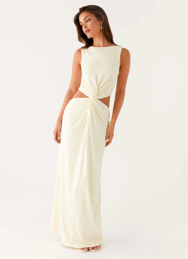 Lilabelle Twist Maxi Dress - Yellow | Peppermayo (Global)