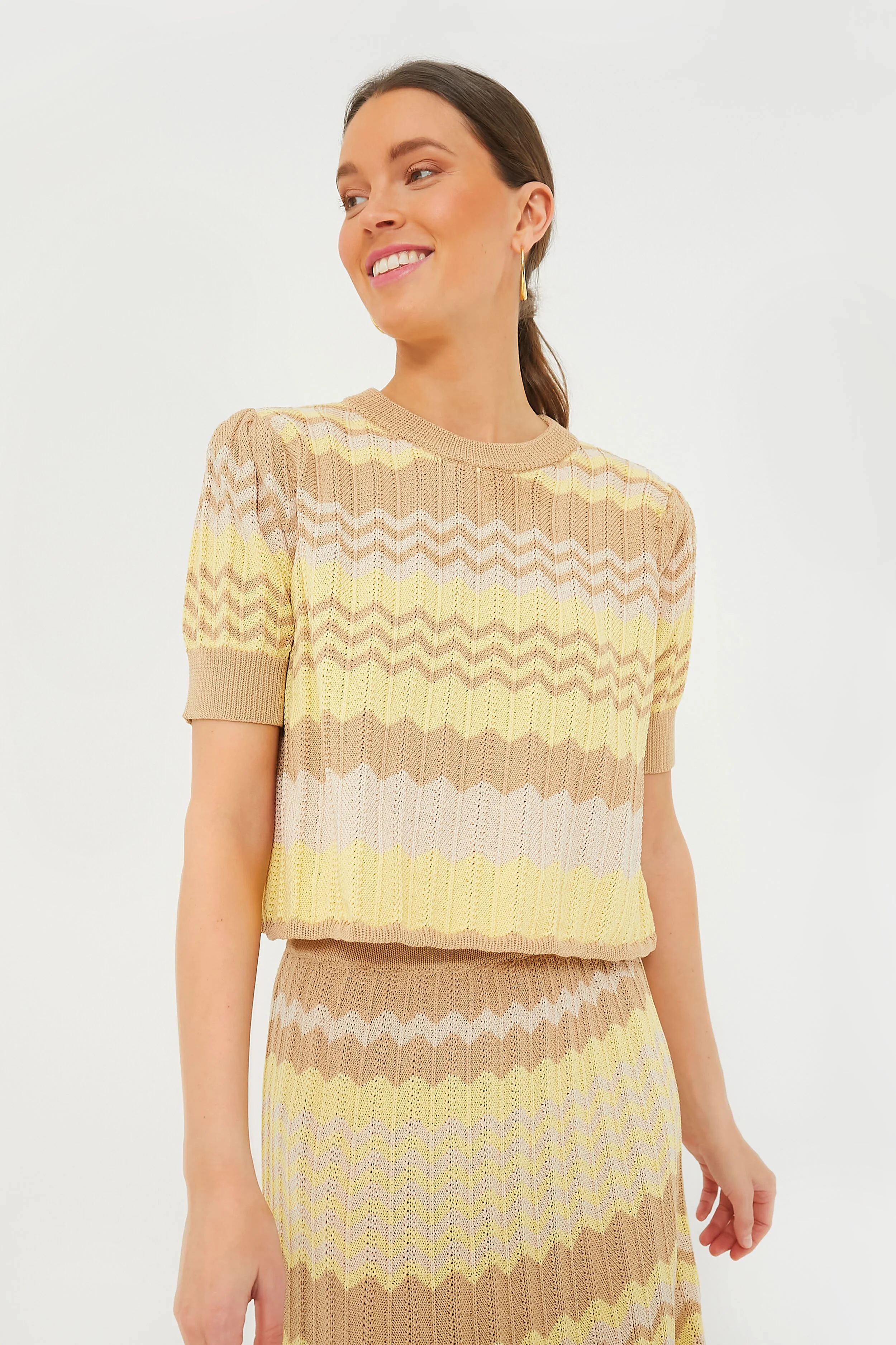 Citron Stripe Sylvie Crochet Top | Tuckernuck (US)