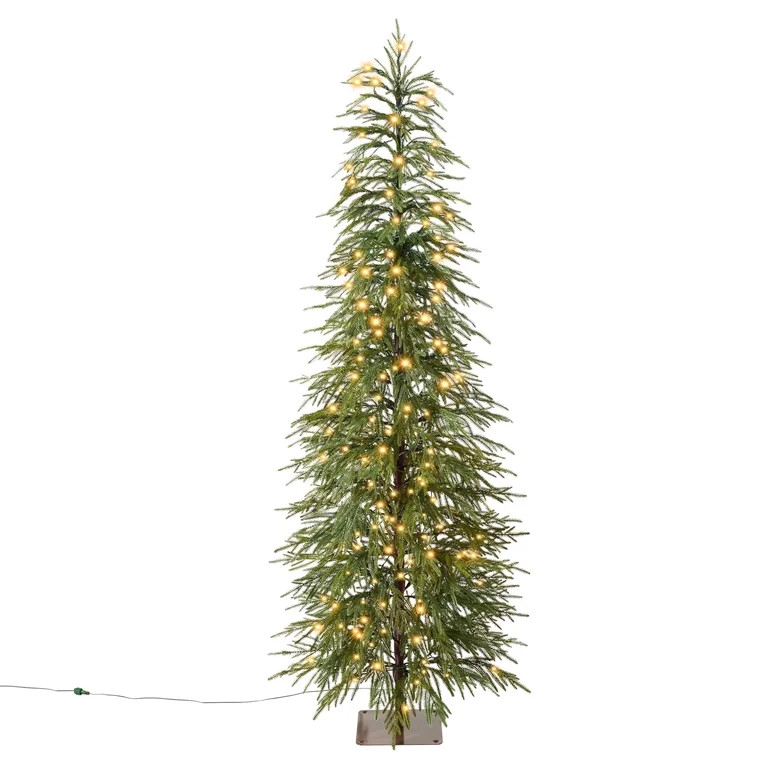 DR.Planzen 6' Pre-Lit Green Cypress Artificial Christmas Tree with 220 Warm White LED Lights, Pen... | Walmart (US)