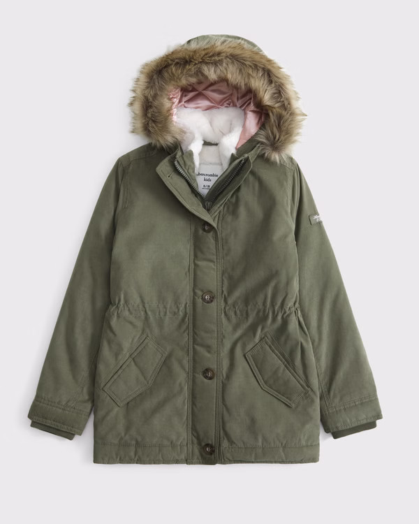 girls faux fur hooded parka | girls coats & jackets | Abercrombie.com | Abercrombie & Fitch (US)