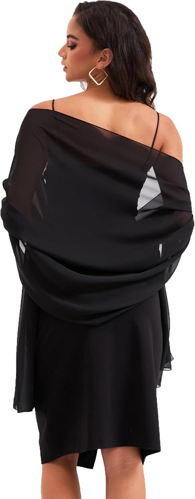 Women's Shawls and Wraps for Evening Dress Chiffon Shawl Soft Elegant Scarf | Amazon (US)