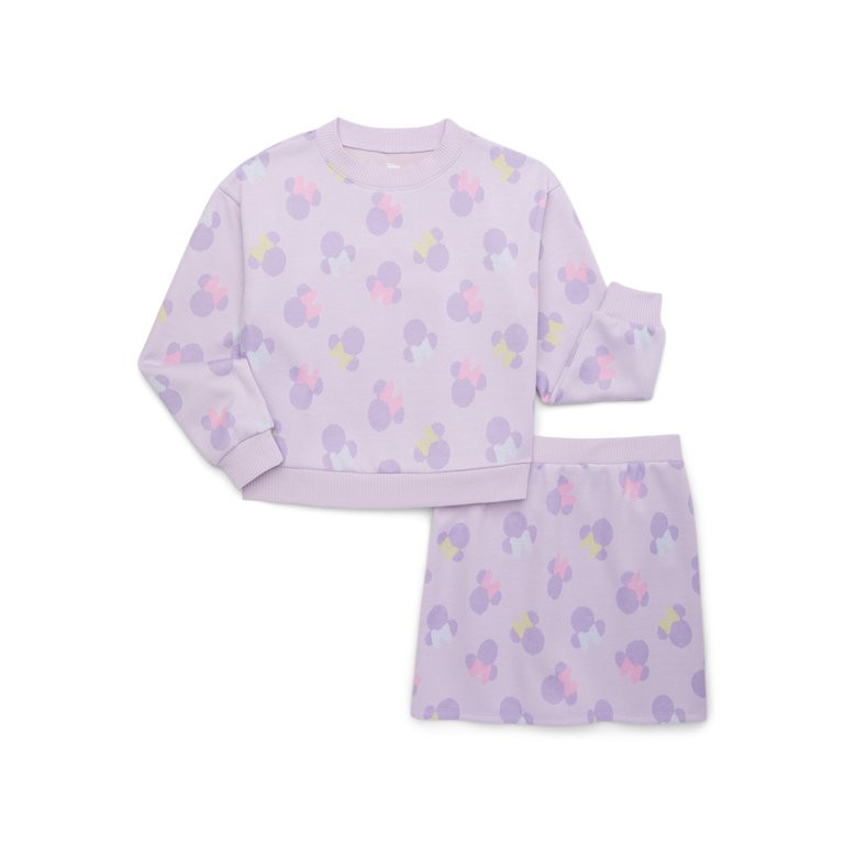 Minnie Mouse Toddler Girls Sweatshirt and Skirt Set, Sizes 12 months-5T | Walmart (US)