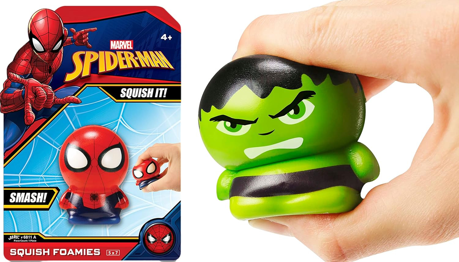 JA-RU Marvel Avengers & Spiderman Squishy Foam Ball (1-Pack) Slow Rising Squishy Toys for Kids | ... | Amazon (US)