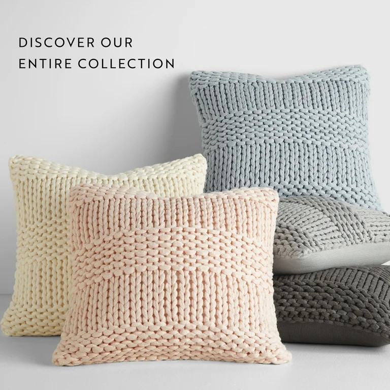 Chunky Knit Throw Pillow by Comfort Canopy | Walmart (US)