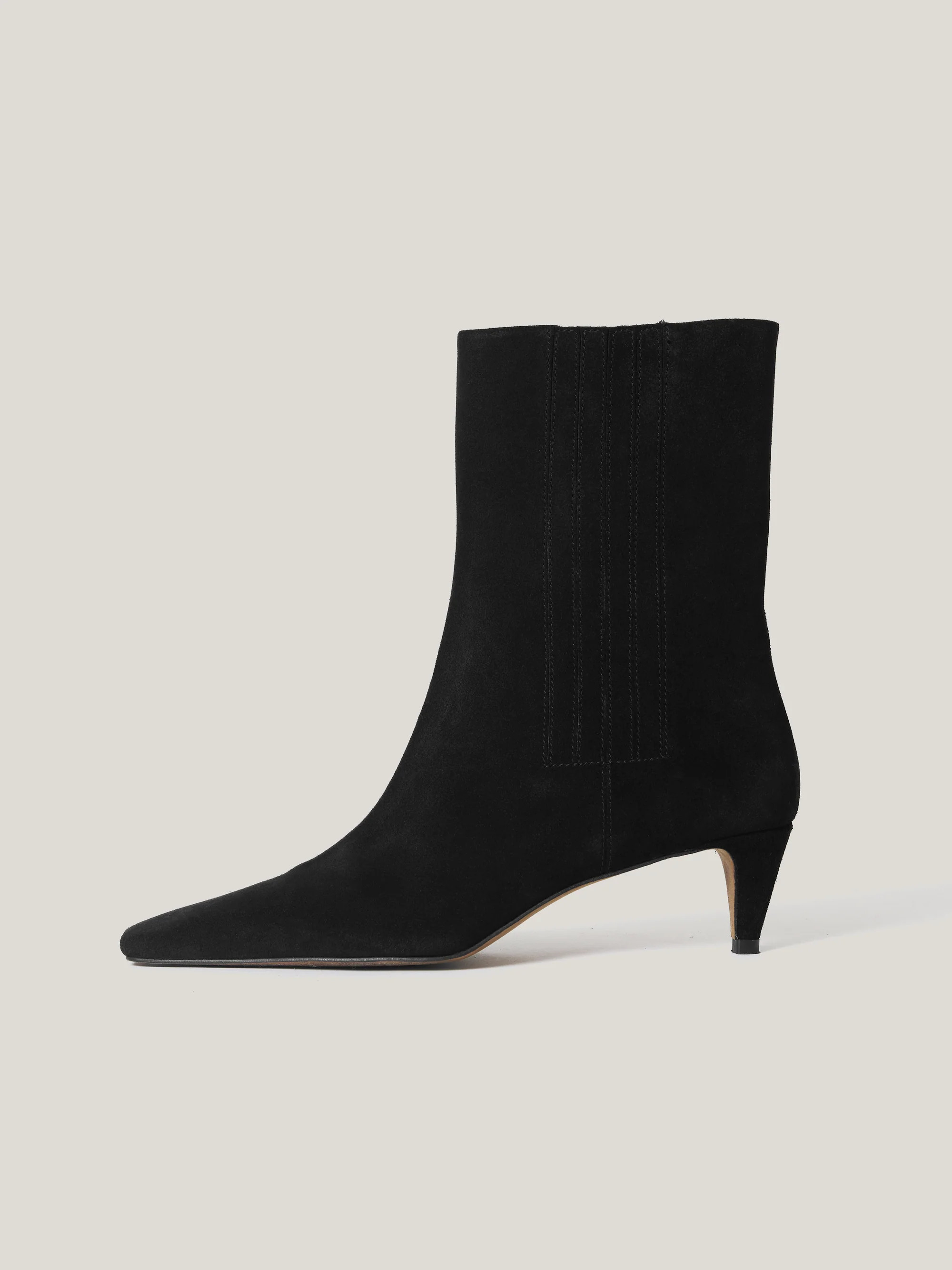 Suede Valerie Ankle Boot | Black | Jigsaw (UK)
