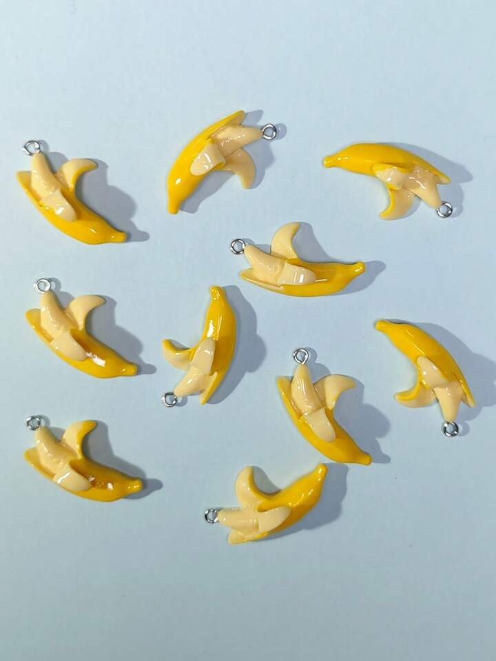 10pcs/set Resin Banana DIY Pendant | SHEIN