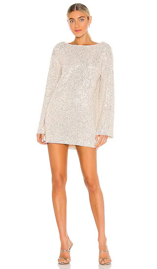 Coco Tunic Dress in Silver | Fall Winter Cocktail Dress Winter Fall Dress Wedding Best Sellers | Revolve Clothing (Global)