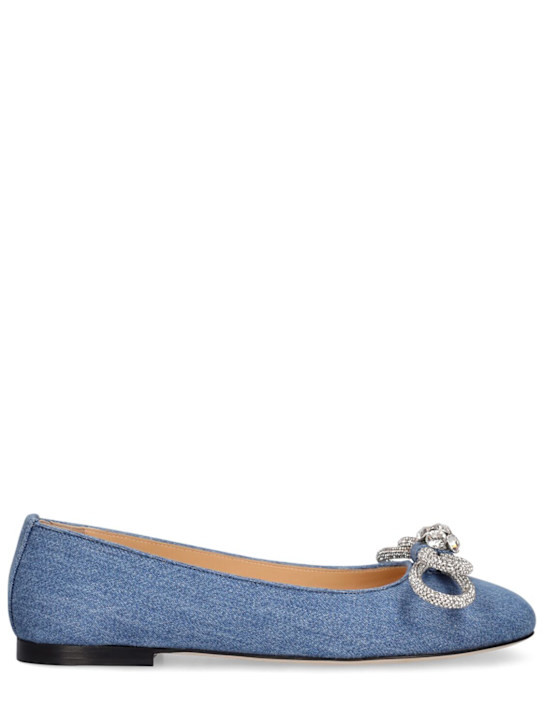 Ballerine in denim con fiocco doppio 10mm | Luisaviaroma