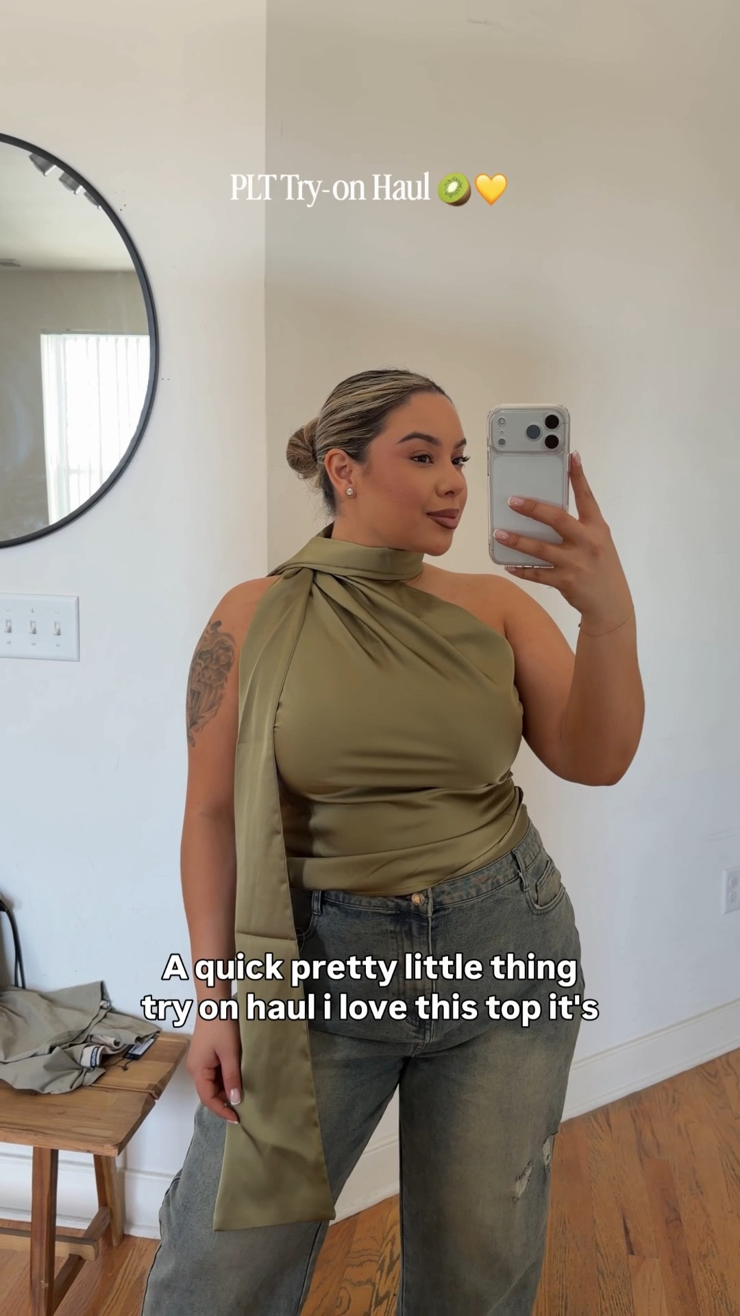 PLT Try-on Haul 🥝💛 sizing: 

Tops: size 10 
Jeans: size 12(should probably size down to a 10) 

#LTKSeasonal #LTKMidsize