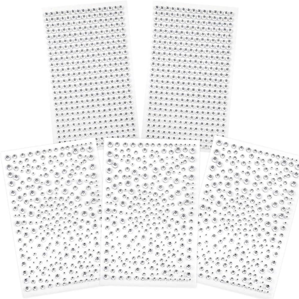 OUTUXED 1725pcs Rhinestones Stickers Self Adhesive Face Gems Jewels Stickers, Stick on Rhinestone... | Amazon (US)