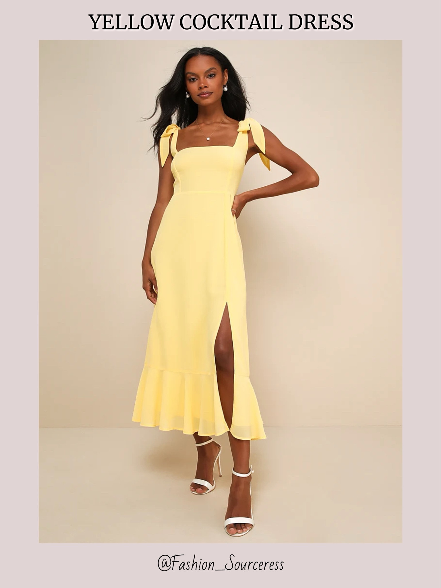 yellow cocktail dress for wedding