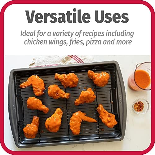 GoodCook 15" x 10.5" Premium Nonstick Carbon Steel Crispy Bacon Multipurpose Baking Pan Set | Amazon (US)