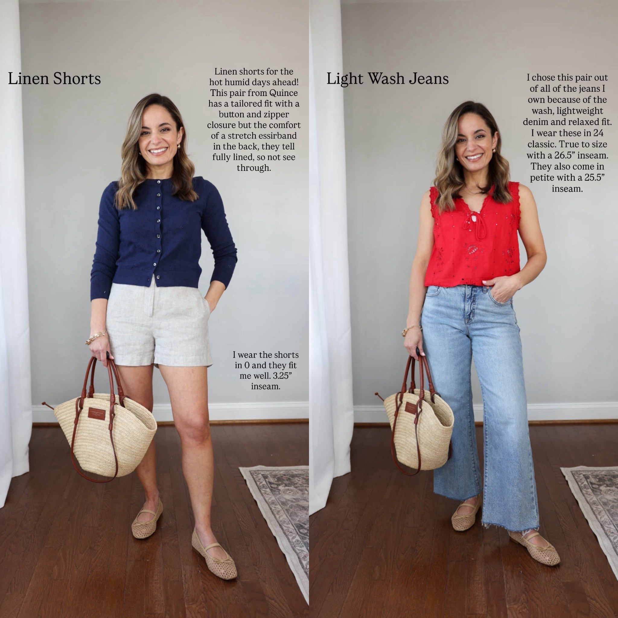 If I was building my summer wardrobe from scratch, these are the 10 items I would buy first! 

Linen shorts (Quince): 0 
Light wash jeans (J.Crew Factory): 24 classic | 26.5” inseam | they also come in petite with a 24.5”
Inseam 
Statement top (Gap): xxs 
Cropped cardigan (Old Navy): petite xs 
Woven flats (J.Crew Factory): tts, also linked a similar 

My measurements for reference: I’m 4’10” and 105lbs. My bust, waist, and hip measurement is 32”, 24”, and 36”.


#LTKPetite