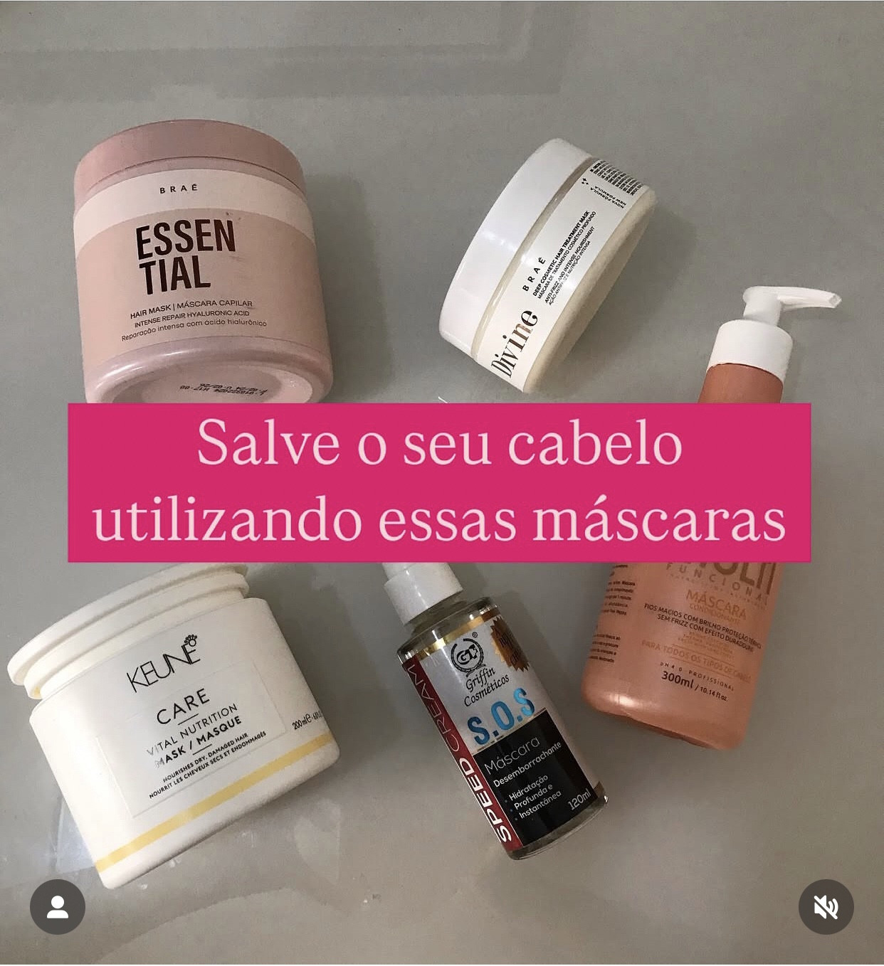 🛑 Resgate Capilar: 5 Máscaras Poderosas para Cabelos Danificados! 💆‍♀️✨

Se o seu cabelo está opaco, ressecado ou danificado por químicas, essas máscaras são a solução perfeita! 💖👇

🌟 Essential - BRAÉ: Hidratação intensa e reposição de aminoácidos para fios mais fortes e brilhantes.

🌟 Divine - BRAÉ: Nutrição profunda e controle do frizz para um cabelo sedoso e disciplinado.

🌟 Vital Nutrition - Keune: Repara e fortalece cabelos secos e porosos, devolvendo maciez e vitalidade.
