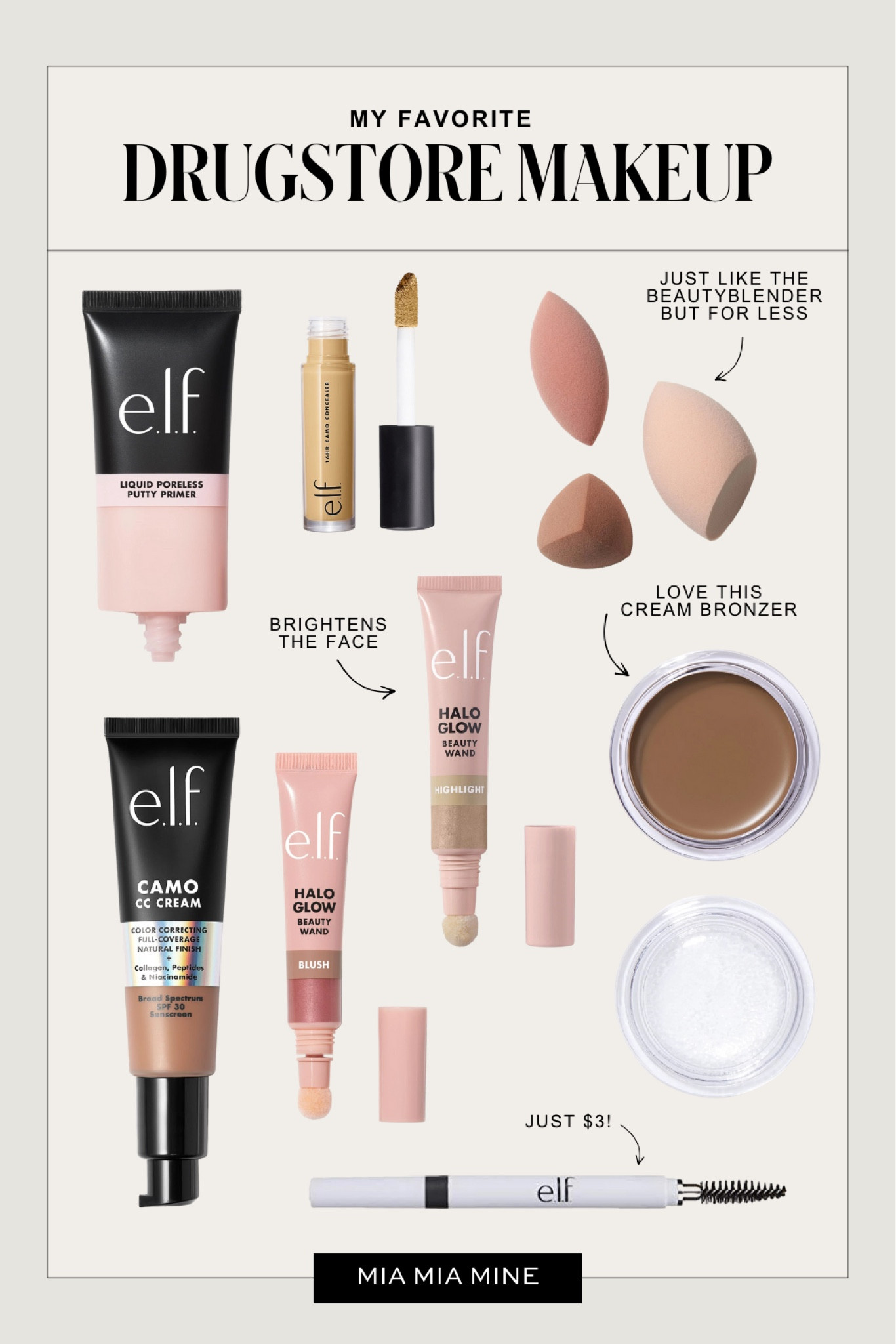 My favorite drugstore beauty products from @walmart
Elf cosmetics summer makeup
Elf cosmetics makeup sponges 
Elf cosmetics CC cream
Wearing shade 425
Elf cosmetics concealer wearing shade tan sand 
#walmartpartner #walmartbeauty

#LTKFindsUnder100 #LTKBeauty #LTKFindsUnder50