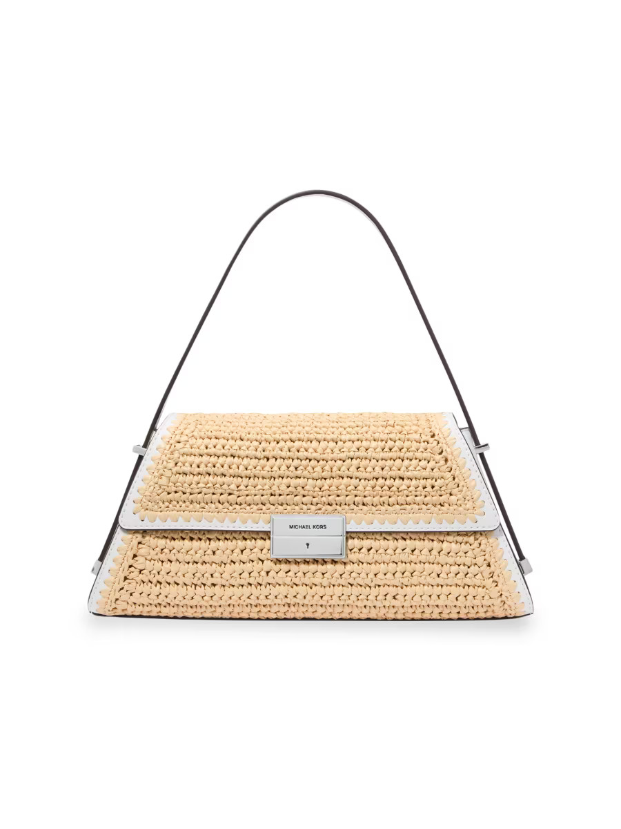 Ludlow Medium Straw Shoulder Bag | Saks Fifth Avenue