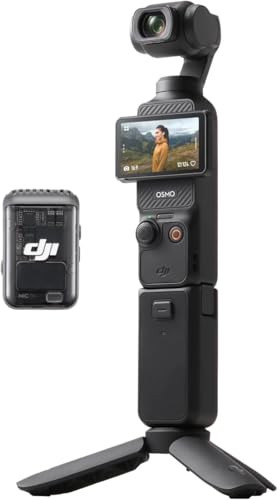 DJI Osmo Pocket 3 Creator Combo, 1'' CMOS, 4K Resolution/120fps Vlog Camera, 3-Axis Stabilization, Face/Object Tracking, Mic Included for Clear Sound, Digital Camera for YouTube | Amazon (US)