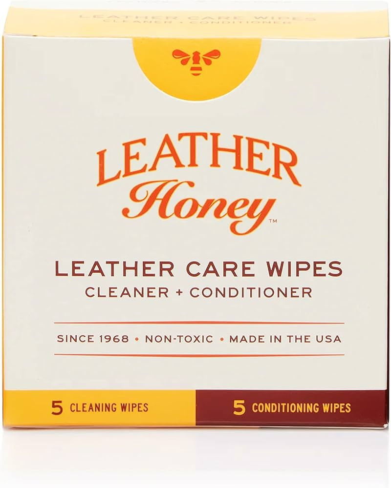Leather Honey Leather Care Wipe Kit: Clean & Restore On-The-Go. Use for Leather Couches, Car Seat... | Amazon (US)