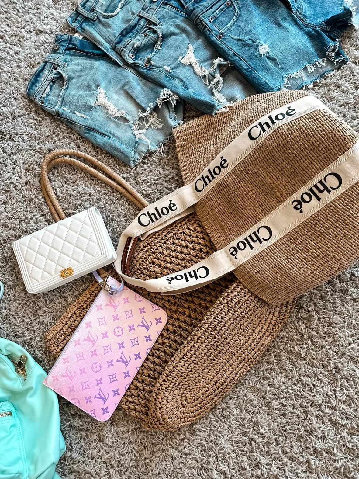 Louis Vuitton, Bags, Nwt Louis Vuitton By The Pool Neverfull Mist