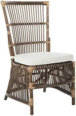 KOUBOO Loop Edge Seat Cushion, Antique, Set of 2 Rattan Dining Side Chair, Dark Brown | Amazon (US)