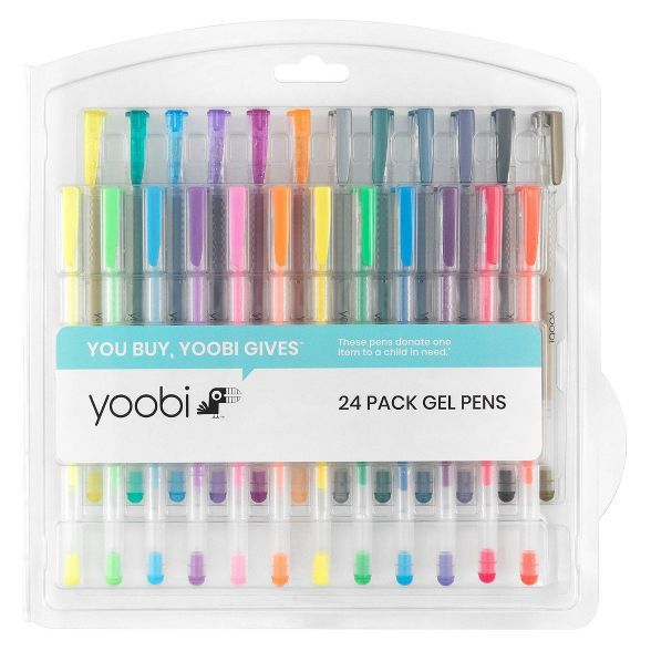 Yoobi™ Color & Glitter Color Gel Pens - Multicolor-24 Pack | Target