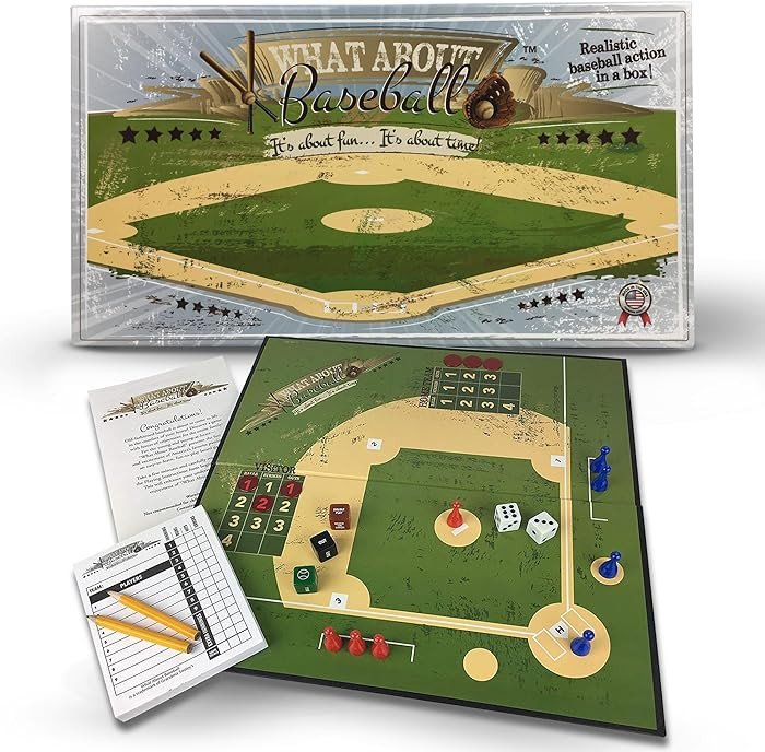 What About Baseball Board Game, Baseball Games for Kids and Adults with Dice, Tokens, & Score Pad... | Amazon (US)