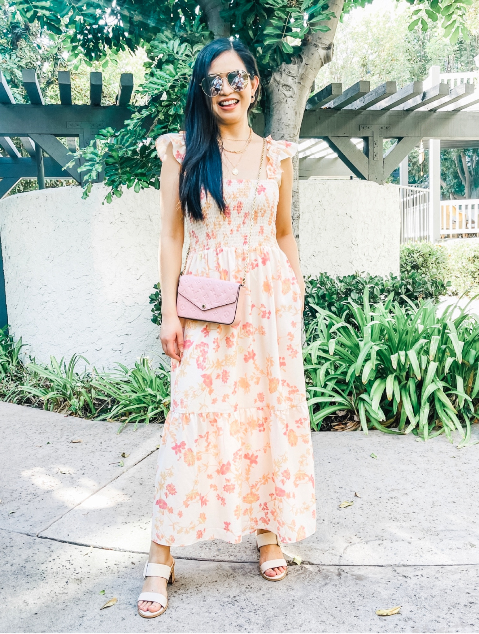 Sale alert!☺️This dress is on clearance! Now at $50 🤗👏 Not bad for chiffon fabric and it makes for the perfect wedding guest dress!!🥰🥰 Super comfy and it is petite friendly. I’m 5’4 an wearing a size XS. It’s lined and has pockets and is not sheer at all. The smocked top is comfy ans stretchy and not tight.😉😍😍



#weddingguestdress #ltkstyletip #ltkfind #salealert #saksofffifth #floraldress #springdress #petitedress #springstyle #springvibes #maxidress #sleevelessdress #ltkunder100

#LTKwedding #LTKSeasonal #LTKsalealert