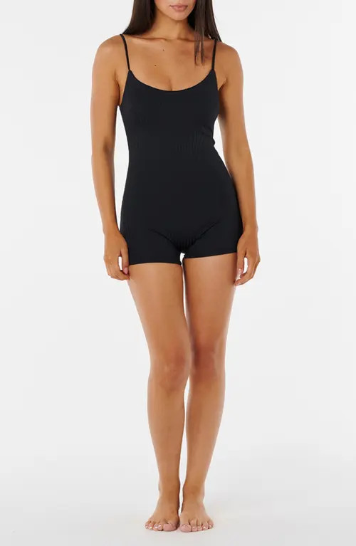 Rip Curl Surf Rib Romper in Black at Nordstrom, Size Xx-Small | Nordstrom